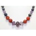String Necklace Women Oxidized Metal Natural Multi Color Gem Stones B19